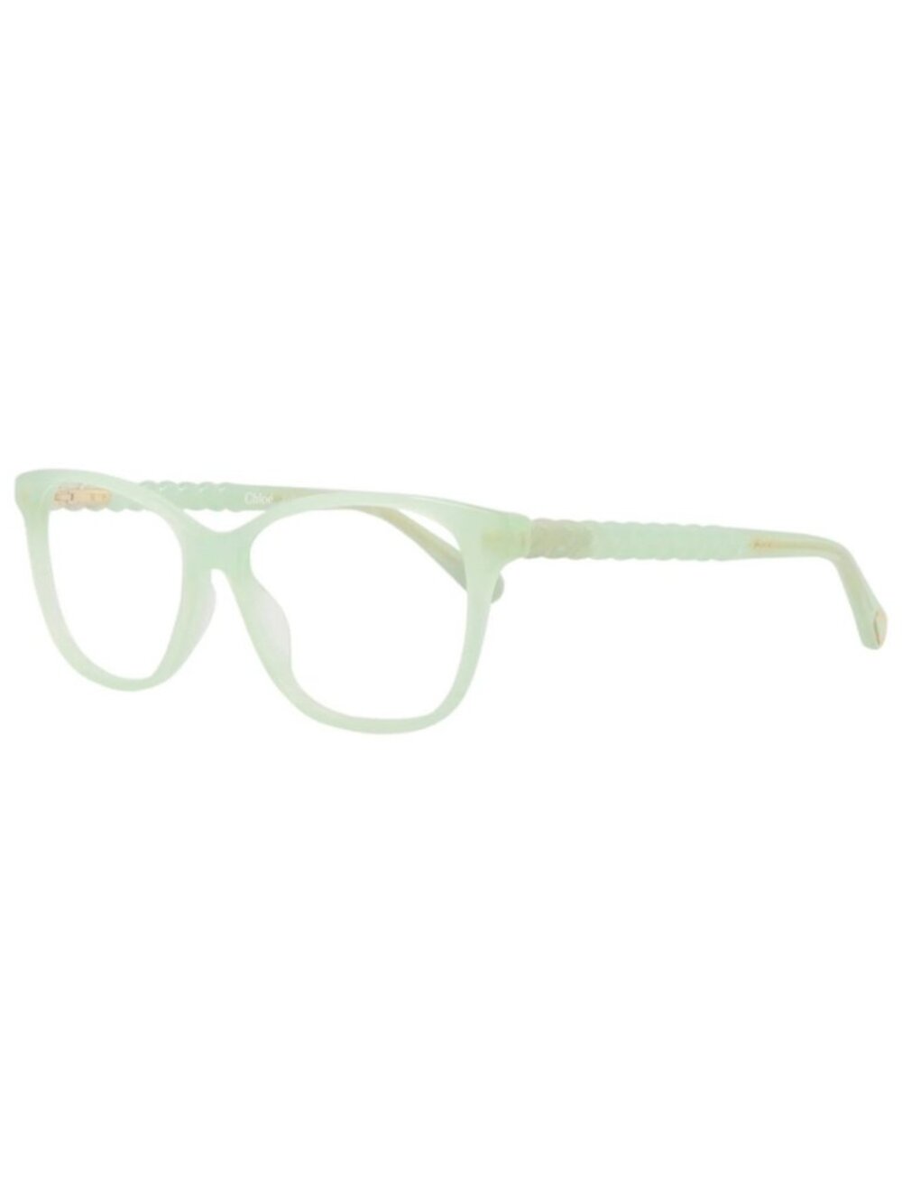 New Chloé Women's Eyeglasses Cat Eye Acetate Frame Kids Unisex Green Green